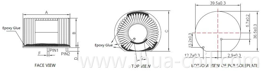 Toroid Filtering Choke Coil Inductor Winding CMC Inductor for Automatic Control or Green Lighting